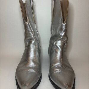 Silver cowboy boots